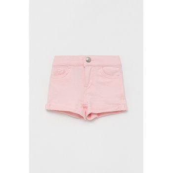 Levi's pantaloni scurti copii culoarea roz, neted