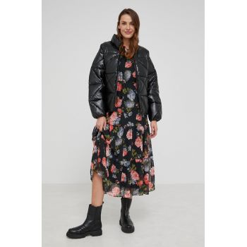 Answear Lab geaca femei, culoarea negru, de iarna, oversize ieftina