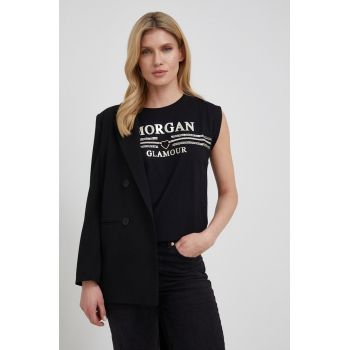 Morgan tricou femei, culoarea negru