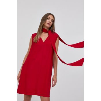 Victoria Beckham rochie culoarea rosu, mini, oversize