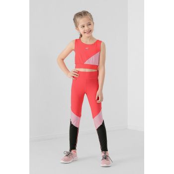 4F leggins copii culoarea roz, modelator