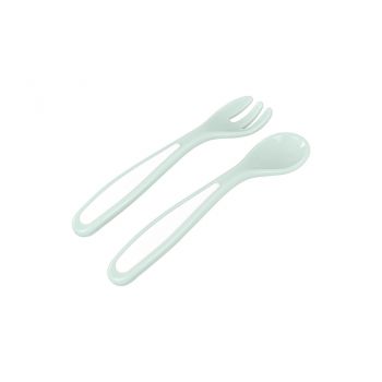 Castron multifunctional cu ventuza si tacamuri incluse 4in1 KikkaBoo Bowl Mint