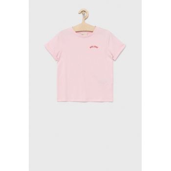 Kids Only tricou de bumbac pentru copii culoarea roz