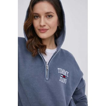 Tommy Jeans bluza femei, culoarea violet, cu imprimeu