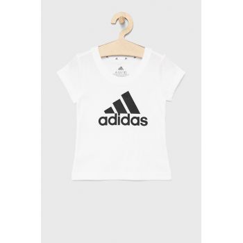 adidas Performance tricou de bumbac pentru copii GU2760 culoarea alb