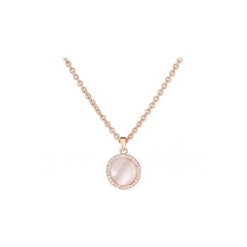 Colier cu pandantiv rotund - Auriu rose