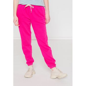 Pantaloni sport din amestec de bumbac cu snur