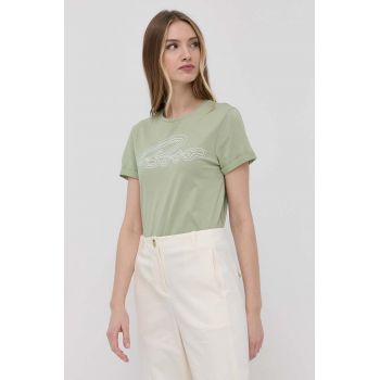 Boss tricou din bumbac culoarea verde