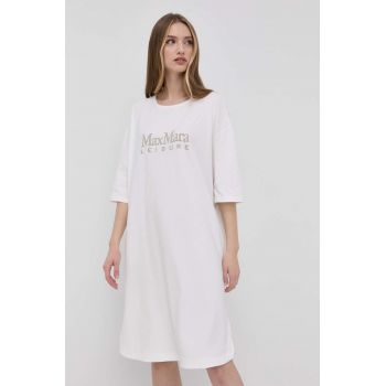 Max Mara Leisure rochie culoarea alb, mini, oversize ieftina