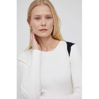 Dkny pulover femei, culoarea alb, light ieftin