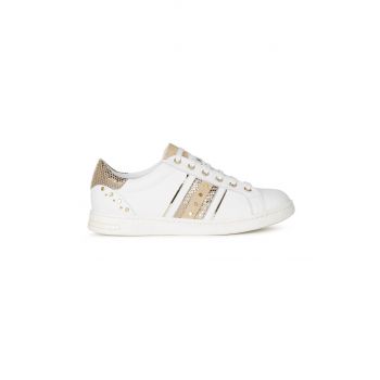 Geox pantofi culoarea alb, cu toc plat Geox pantofi culoarea alb, cu toc plat