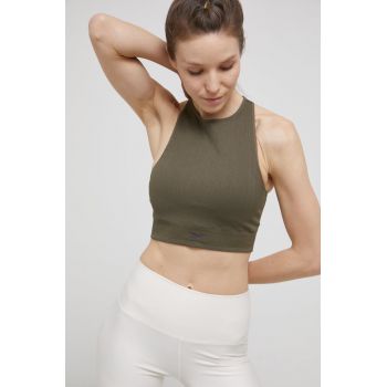 Reebok top H49221 femei, culoarea verde ieftin