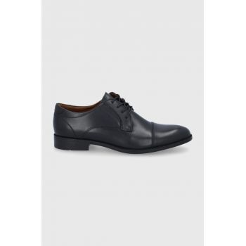 Aldo pantofi de piele Cortleyflex barbati, culoarea negru de firma originali