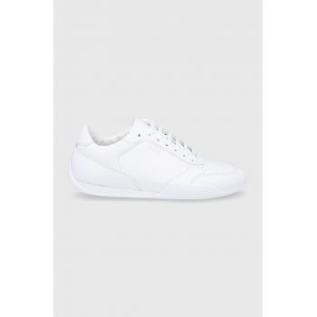 Boss ghete de piele culoarea alb