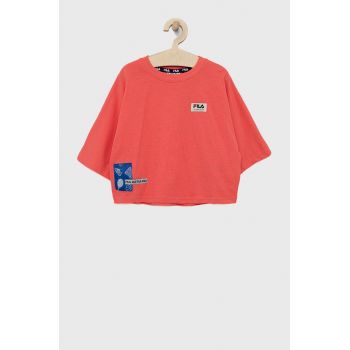 Fila tricou de bumbac pentru copii culoarea portocaliu ieftin