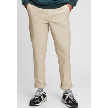 Pantaloni slim fit cu talie elastica