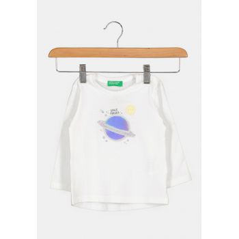 Bluza lunga cu imprimeu grafic