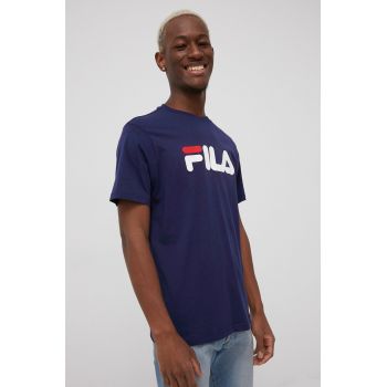 Fila tricou din bumbac culoarea albastru marin, cu imprimeu