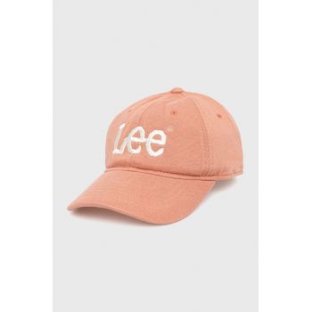 Lee șapcă culoarea portocaliu, neted de firma originala