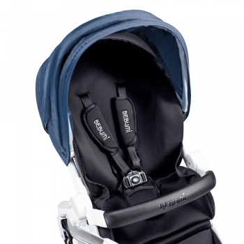 Carucior Bebumi Space 2 in 1 Navy cadru alb la reducere