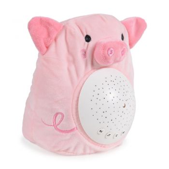 Lampa de veghe din plus cu sunete si proiectii Moni Starry Sky Piggy Pink