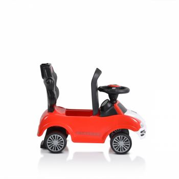 Masinuta copii de impins Moni Rider 2in1 Red cu maner parental detasabil, volan cu melodii, spatiu pentru jucarii sub scaun, protectie impotriva rasturnarii recomandata copiilor cu varsta peste 2 ani