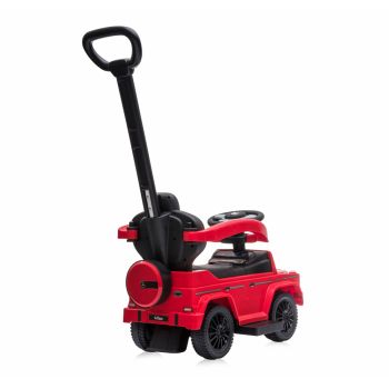 Masinuta copii de impins Lorelli Mercedes-Benz G350D Red cu maner parental, suport pentru picioare, spatiu depozitare jucarii, protectie impotriva rasturnarii, inaltime de la sol la sezut 26 cm