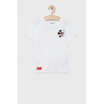 adidas Originals tricou de bumbac pentru copii Disney HC1912 culoarea alb, cu imprimeu