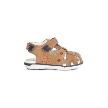 Geox sandale din piele intoarsa pentru copii culoarea maro ieftine