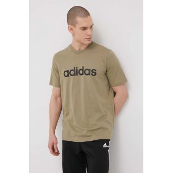 adidas tricou din bumbac HC4962 culoarea verde, cu imprimeu