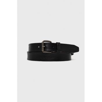 Sisley curea de piele barbati, culoarea negru