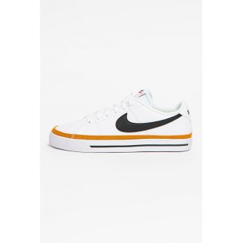 Pantofi sport de piele ecologica cu imprimeu logo Court Legacy