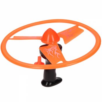 Disc zburator luminos cu dispozitiv de lansare portocaliu 25 cm ieftina