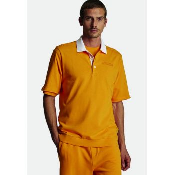 Tricou polo de bumbac cu logo brodat