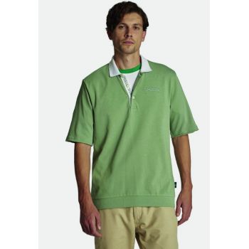 Tricou polo de bumbac cu logo brodat