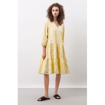 Ivy & Oak rochie din bumbac culoarea bej, mini, evazati de firma originala