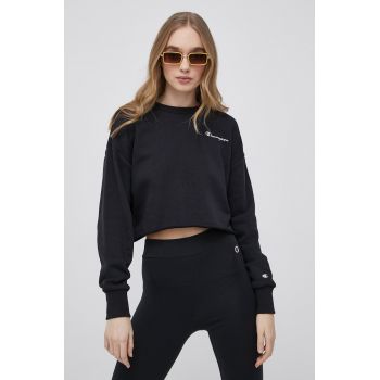 Champion bluza 115293 femei, culoarea negru, neted
