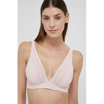 Dkny sutien culoarea roz, neted