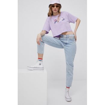 Fila tricou din bumbac culoarea violet