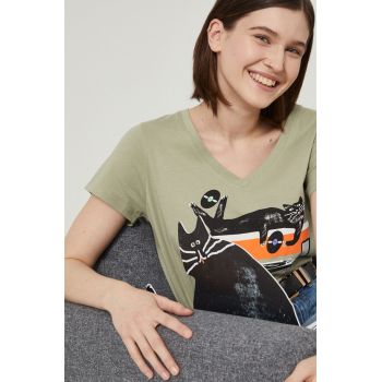 Medicine tricou din bumbac culoarea verde