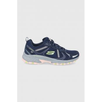 Skechers pantofi femei, culoarea albastru marin ieftina