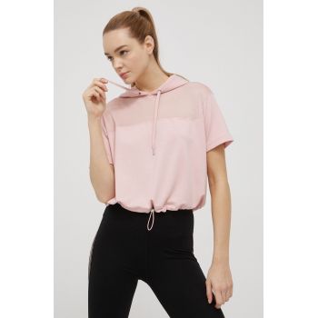 Dkny bluza femei, culoarea roz, neted de firma original