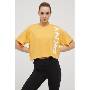 Dkny tricou din bumbac culoarea negru