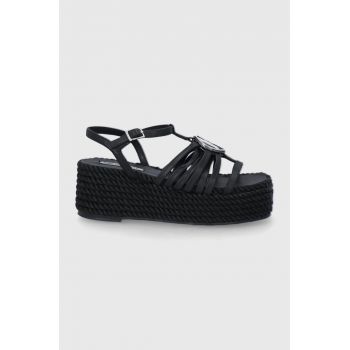 Karl Lagerfeld sandale Gable Lo femei, culoarea negru, cu platforma