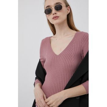 Only pulover femei, culoarea roz, light