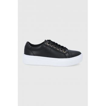 Vagabond Shoemakers ghete de piele Zoe Platform culoarea negru de firma originali