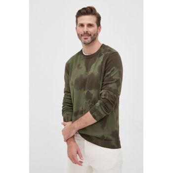 Woolrich pulover de bumbac barbati, culoarea verde,