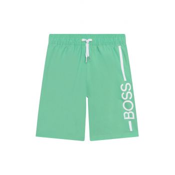 Boss pantaloni scurti de baie copii culoarea verde