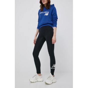 New Balance colanti WP21509BK femei, culoarea negru, cu imprimeu