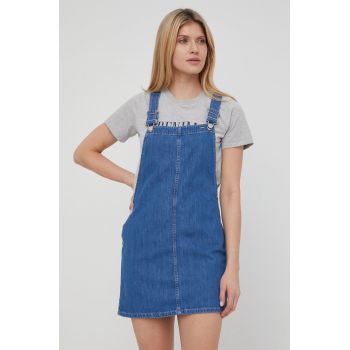 Pepe Jeans rochie jeans Vesta Blue culoarea albastru marin, mini, drept de firma originala